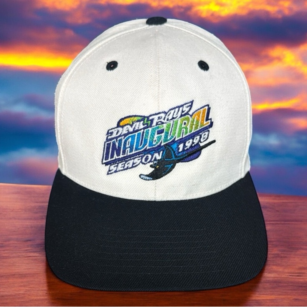 Rare Twins Enterprises 1998 Tampa Bay Devil Rays Inaugural Season Snapback Hat - Picture 3 of 13